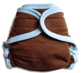 Sckoons - Large - Chocolate Blue Trim